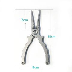 Alpha Titanium Alloy Fishing Pliers 18x9cm Level Silver 130g MOQ1000 - Image 2