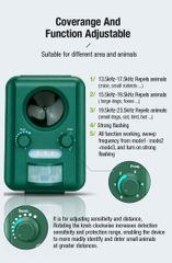 AOSION® Ultrasonic Solar Animal Repellent For Cat Bird Dog Fox AN-B030N-2 - Image 5