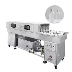 Semi-Automatic Square Bottle Bottle Inside Flushing Bottle Water Cleaning Drying Machine - Guangzhou Guanchuan Machinery Equipment Co., Ltd.
