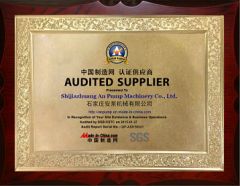 SGS certificate certificate from Shijiazhuang An Pump Machinery Co., Ltd.