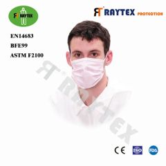 En14683 Bfe99 Earloop Elastic Protective PP 3 Ply Face Mask Color White Trademark OEM Model NO. 11031 Shape Towel Mask HS Code 63079000 - Image 3