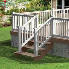 Waterproof PVC Deck Railing/ PVC Handrail Spiral Stairs/Vinyl Railing - Image 2