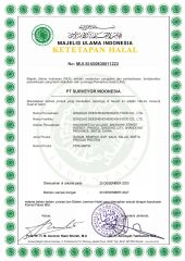 MUI certificate from QINGDAO DEESHENGHENGXIN FOOD CO., LTD.