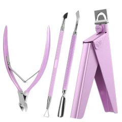 Acrylic Nail Clipper 4 in 1 Kit Pink - Image 6