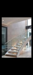 Stairs Modern Stair Glass Railing, For Home Material Glass Thickness 8 mm Position Stairs Usage/Application Home Glass Type Tempered - Image 3