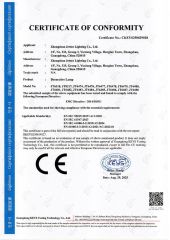 CE-EMC Certificate certificate from Zhongshan Jetten Lighting Co., Ltd.