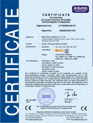 CE-certificate-of-sausage-stuffer certificate from ZHE JIANG HORUS APPLIANCE CO., LTD.