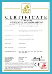 CE certificate of Henan Yibao Machinery Equipment Co., Ltd. – certificate photo, supplier certificates section
