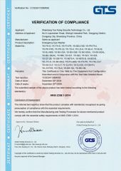 ANSI Z358 certificate from Shandong Yue Xiang Security Technology Co., Ltd.