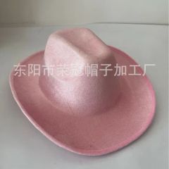 Velvet Western Cowboy Hat for Halloween Parties and Celebrations - Image 5