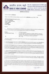 BIS certificate certificate from KESHENG FILM-CAP