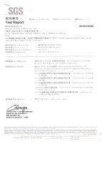 SGS Test Report certificate from Cangnan HH Foils Co., Ltd.