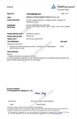 PAHs for PU and Rubber Wheel certificate from Qingdao Stone Rubber Products Co., Ltd.