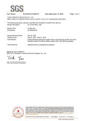 ISO 4210 certificate from Foshan Hanse Industrial Co., Ltd.
