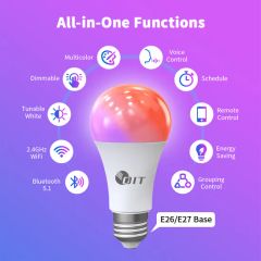 Smart LED Bulb with Mobile Control and Infinite Color Options - Image 2