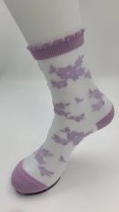 Sheer Sock with Nylon Motif - Image 3