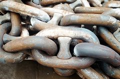 Used Marine Ship Chain Chain Types Studlink Chain, Studless Chain, Weak Link, 3 Link Adaptor Chain, 5 Link Adaptor Chain, 8 Link Adaptor - Image 2