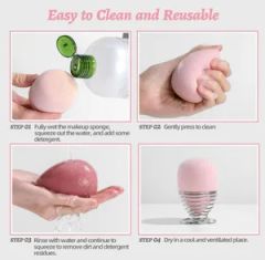 7 PCS Multi-Colored Blender Beauty Sponge Makeup Sponge Set - Image 6