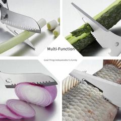 Stainless Steel Kitchen Scissors Shears Detachable Chicken Bones Scissor Vegetable Fish Chef Knife Cutter - Image 4