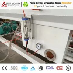 High-Performance Plastic Extruder for PVC and PE Tubes Exhaust Exhaust Max Width 600mm Screw Twin-Screw Trademark DELING - Zhangjiagang Deling Machinery Co, Ltd