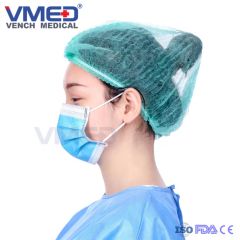 Protective Disposable Nonwoven 3-Ply Face Mask with Earloop Color Blue Origin China Shape 3 Layer Model NO. VFM02 Trademark OEM/VMED - Image 6