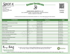 Kosher Certificate 1 certificate from Hainan Nicepal Industry Co., Ltd.