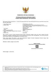 NIB certificate from PT. Botanical Asia Jaya 