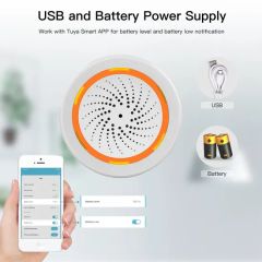 Smart Home Security System Smart Siren Sensor 90dB Sound Light Alarm Sensor - Image 4
