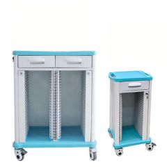 Hospital Nurse File Storage Cart - Lockable, Silent Wheels, Mobile Trolley - Image 1