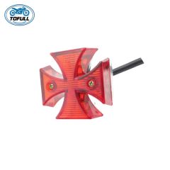 Motorcycle Tail Light Cross LED ABS Surround with Red Lens Rear License Plate Tail Light Motorcycle Chopper Dirt Bike - Image 2