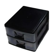 Plastic Three-Layer Storage Box Desktop Divider Boxes Three Drawers Plastic Storage - Image 4