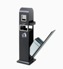 Custom Logo Stainless Steel Standing Outdoor Vertical Ashtray Advertising Cigarette Bins for Hotel - Shanghai Tbm Industry Co., Ltd.