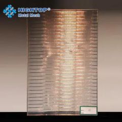 Sound Insulation Decorative Metal Wire Mesh Laminated Glass Structure Solid Appearance Flat Trademark Amber HS Code - Image 3
