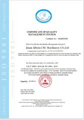 allwin iso9001 certificate from JINAN ALLWIN CNC MACHINERY CO., LTD