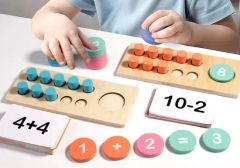 Wooden Math Montessori Multi Function Children Educational Learning Toys - Image 4