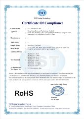 RoHS certificate from Dongguan Riotouch Technology Co., Ltd.