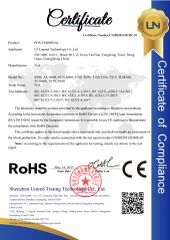Certificates certificate from Shenzhen Risenda Technology Co., Ltd.