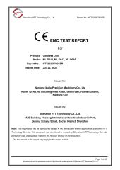 Meile 8V Cordless Drill CE Certificate certificate from Nantong Meile Precision Machinery Co., Ltd.