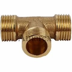 Brass T Connectors Material Brass Connection Angle 90° Fitting Type T Shaped Outlet Configuration 2 Outlets Country of Origin Made in - Amarex