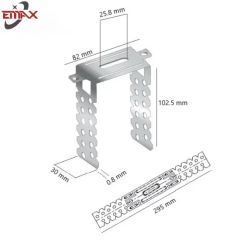 Suspended Ceiling Clips U Clamp Secure Holding Straight Hanger - Image 6