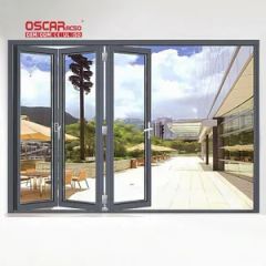 Folding Garage Folding Door Style Modern Origin Foshan Security Rating A Position Exterior Open Style Folding Trademark - Image 1