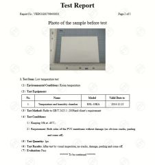 Anti-Cold below -40 degree certificate from Haining Gebo Textile Co., Ltd.