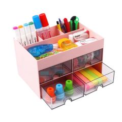 Foska Plastic Office Storage Organizer with Stackable Desktop Drawer - Image 6