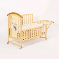High Durability Baby Cradle Bassinet with Safety Guardrail - Image 2