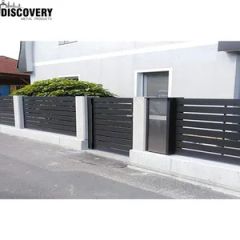 High Quality Privacy Screen Horizontal Slat Fences with Posts - Image 5