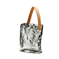 Chic Home Decor Cube Glass Vase Wall Hanging Rectangular Glass Vase with Handle - Image 4