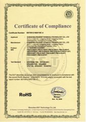 ROHS certificate from Shenzhen Keepleader Machinery Co., Ltd.