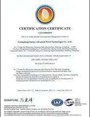 IR FDA certificate from GUANGDONG SUNION CHEMICAL&PLASTIC CO., LTD.