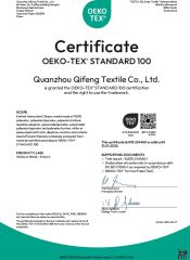 OEKO-TEX certificate from Quanzhou Qifeng Textile Co., Ltd.