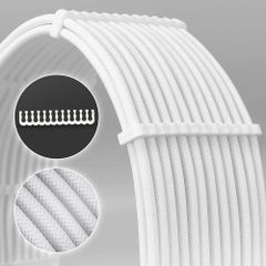 Antec PSU Cables, Sleeved Cable Extension Kit /24pin Color White Weight 322 g Material Rude Size 300 sq mm Cable Length - Image 1